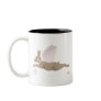 Angel Rabbit Brown Pink Roses Mug