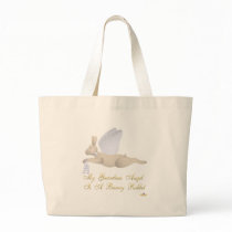 Angel Rabbit Tan Blue Roses Guardian Angel Bunny R Bags