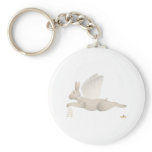 Angel Rabbit Tan Orange Roses Keychains