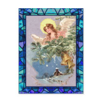 ANGEL & STAINED GLASS by SHARON SHARPE Postcards