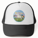 Angel Star - White Arabian Horse (round)