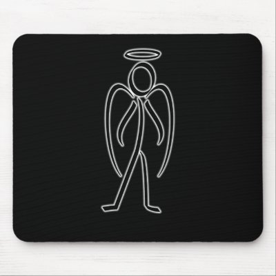 Angel - Stickman Mousepad by seonaidh