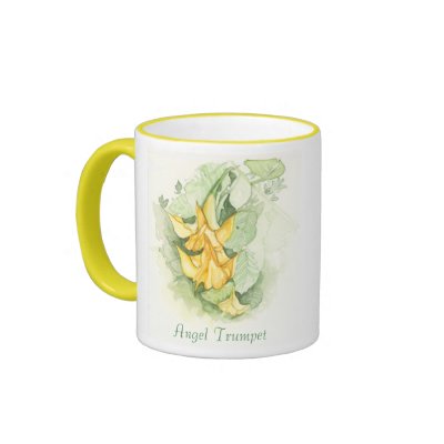 Angel Trumpet Mugs by kmcneily