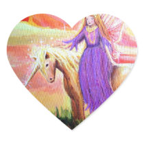 Angel & Unicorn Heart Sticker