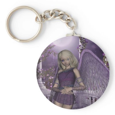 Angel Violet Charms Keychain by FairytaleDesigns