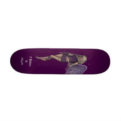 Angel Violet Charms Skateboard by FairytaleDesigns
