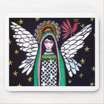 Angel Virgin of Guadalupe Art by Heather Galler Mouse Pad