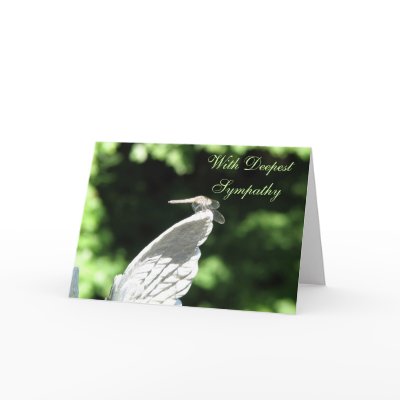 Angel Wing Sympathy Greeting Card by patsarts