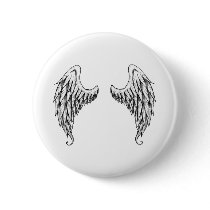 Angel wings pinback buttons