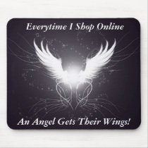 Angel Wings! - Designer Mousepad (Funny)