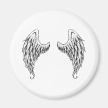 Angel wings fridge magnet