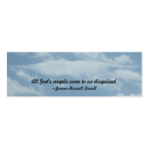 Angel Wings in the Clouds Book Mark Business Card Template