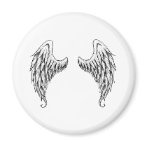 Angel wings fridge magnet
