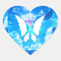 Angel Wings & Peace Heart Stickers