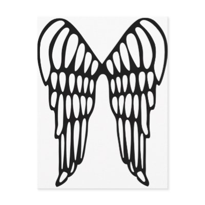 Angel wings postcard by Thinkdifferent