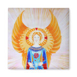 Angel With a Rose (plain) Fridge Magnets