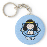 Angel with black Hair keychains
