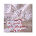 Angel with Heart Fridge Magnet