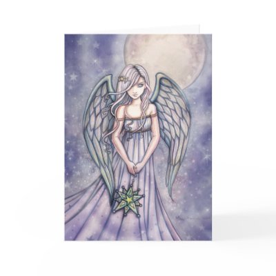 Angel With Star Ornament Card by Molly Harrison by robmolily