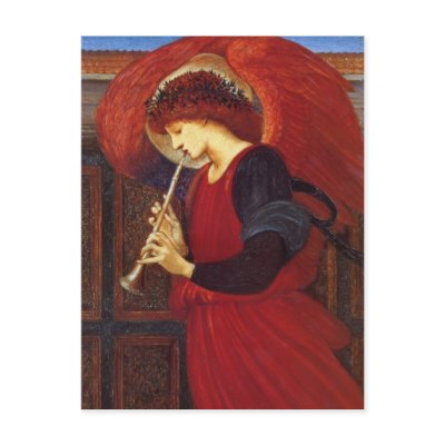Angel with Trumpet, Burne Jones Postcard by _angels
