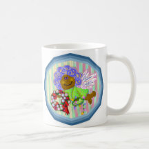 Angel with wreath and lights mugs