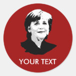 Angela Merkel Round Sticker