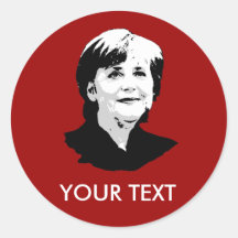 Angela Merkel Round Sticker