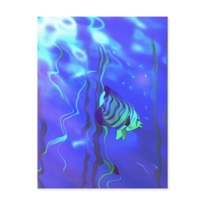 Angelfish Blues Post Cards by Peerdrops