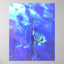Angelfish Blues Print