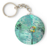 Angelfish 'fine art' collage keychain