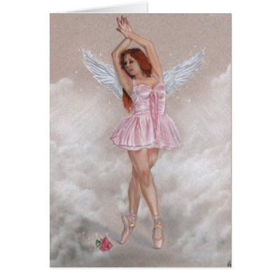 Angelic Ballerina Card by katerinaart