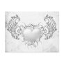 Angelic Crystal White heart Post Cards