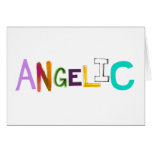 Angelic fun colourful word art sweet angel good