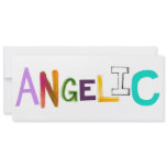 Angelic fun colourful word art sweet angel good