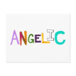 Angelic fun colourful word art sweet angel good