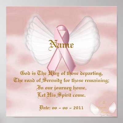 Angelic Pink Ribbon Poem On A Poster - Customise by angelic_wings
