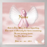 Angelic Pink Ribbon Poem On A Poster - Customize