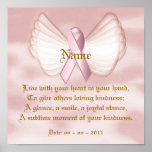 Angelic Pink Ribbon Poem Poster  - Customise posters