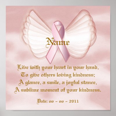 Angelic Pink Ribbon Poem Poster  - Customise by angelic_wings
