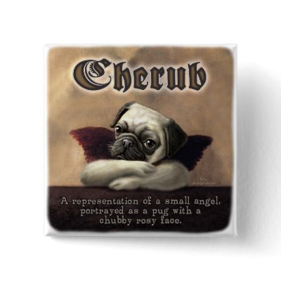 Angelic Pug Cherub Gift Items by mudgestudios