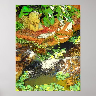 Angelic Waterfall Print by bigkatz
