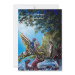ANGELICA  AND SEA DRAGON, gem red Personalised Invitations