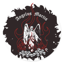 Angelis Mortis Round Stickers