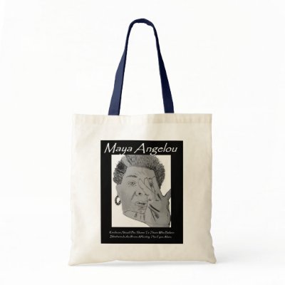 Angelou Quote Tote Canvas Bag by GraceNotesDesigns