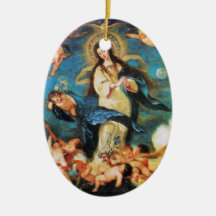 Angels and Immaculate Conception of Virgin Christmas Ornaments