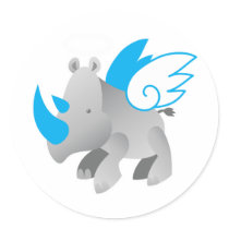 Angels come in all sizes RHINO Stickers