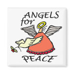 ANGELS FOR PEACE REFRIGERATOR MAGNETS