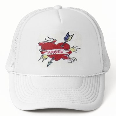 Angel's Heart Trucker Hat by CrookedRiverArt