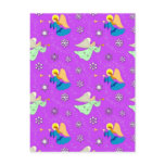 Angels in Violet - Snowflakes & Trumpets Post Cards