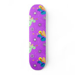 Angels in Violet - Snowflakes & Trumpets Skate Boards